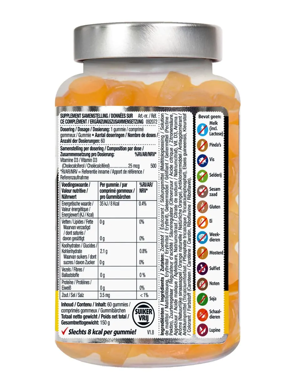Vitamine D3 Gummies Suikervrij