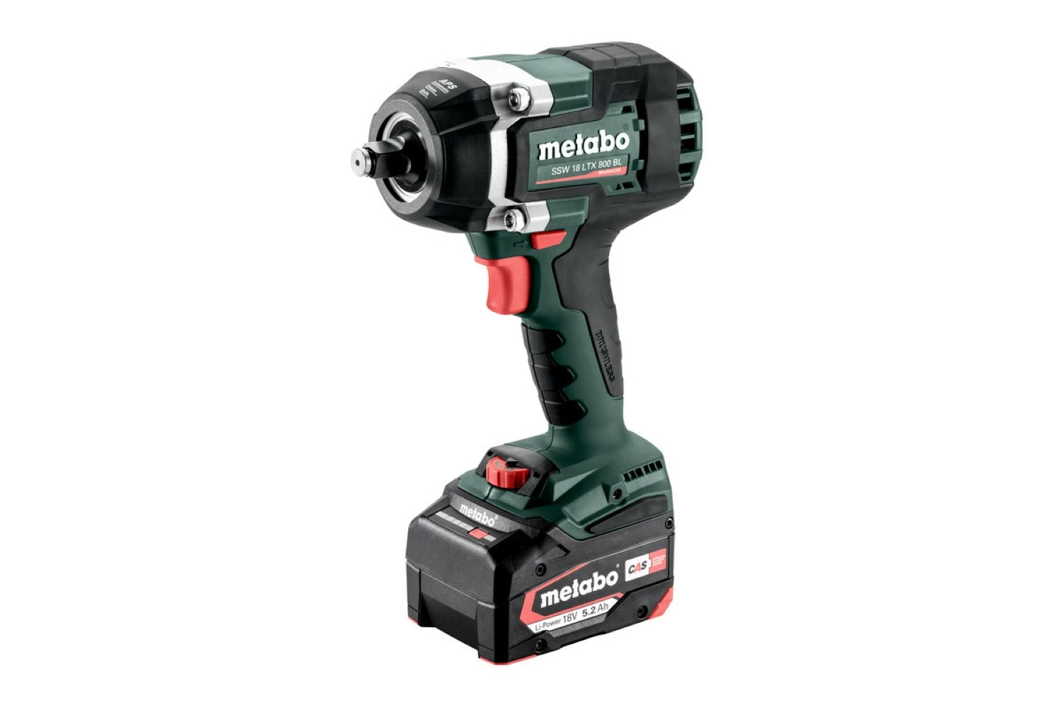 Metabo SSW 18 LTX 800 BL 18V Li-ion accu slagmoersleutel set (2x 5.2Ah) in Metabox - 800Nm