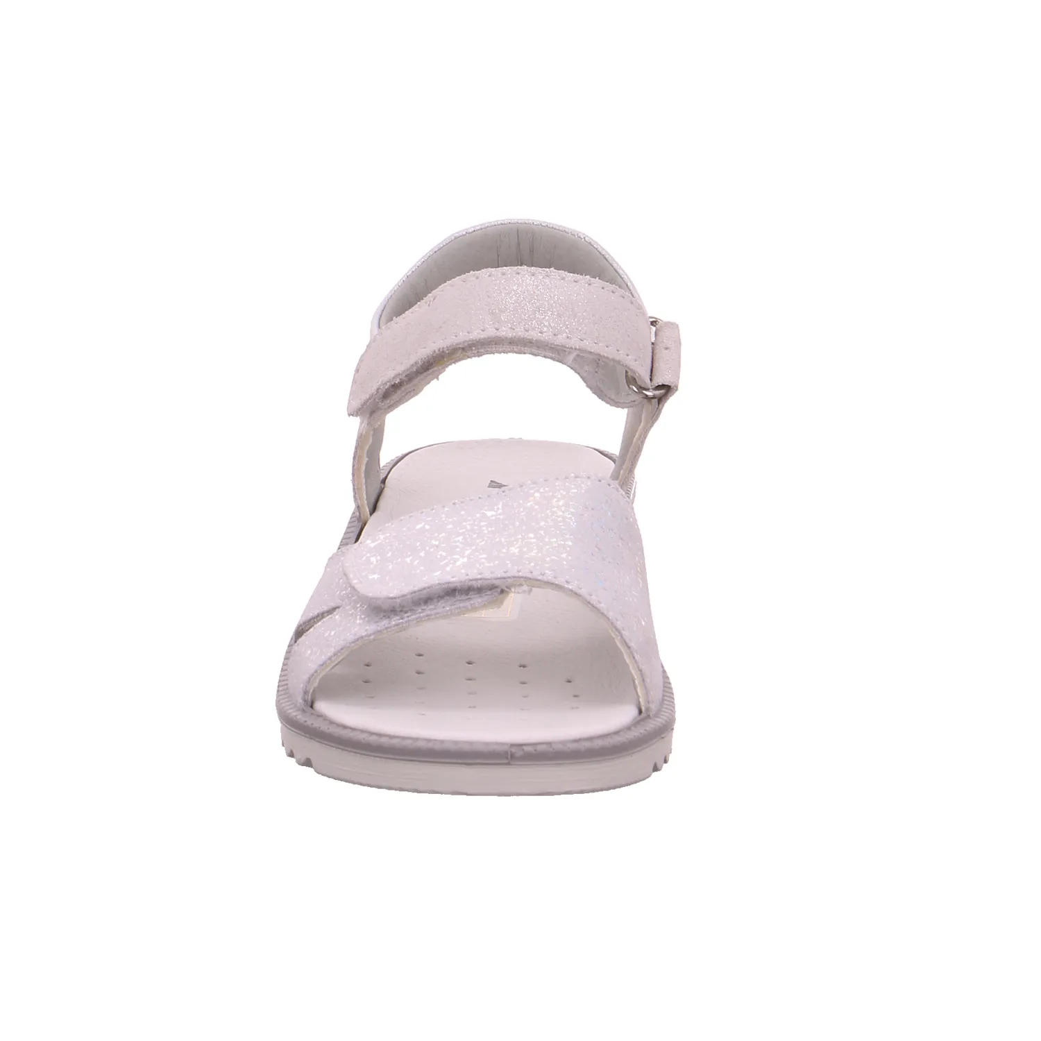 SCHUHENGEL Mädchen-Sandale Weiss Leder  Sommerschuh
