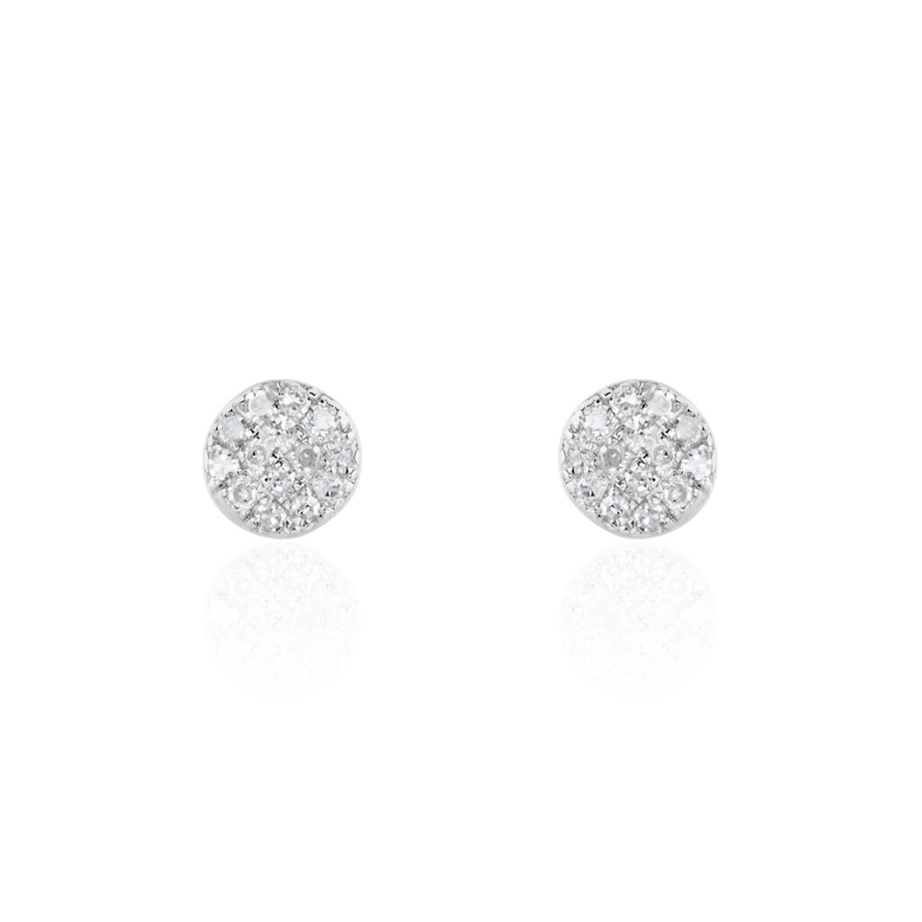 Boucles D'oreilles Puces Teani Or Jaune Diamant