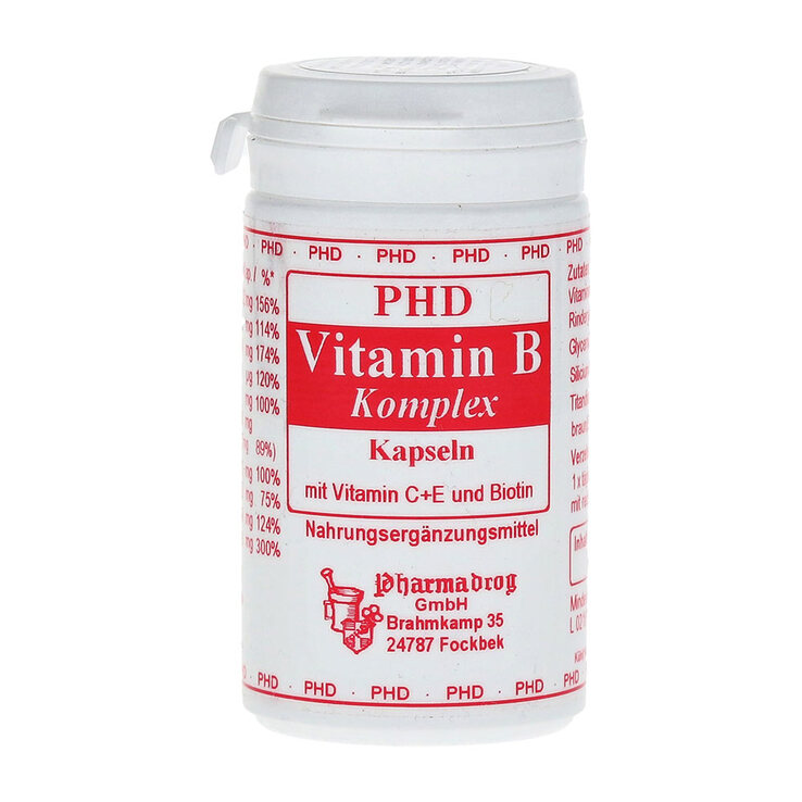 Vitamin B Komplex mit Vitamin C + E und Biotin Kapseln, 60 St