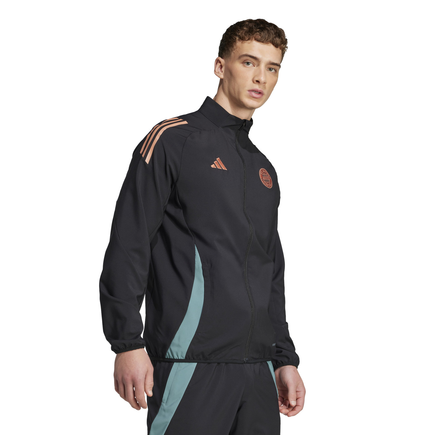 Adidas Bayern München Presentatie Trainingsjack 2024-2025 Zwart Groen Brons