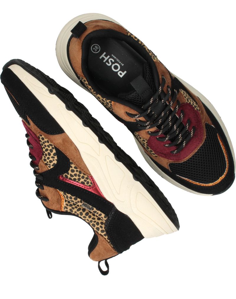 POSH by Poelman Sneakers Bruin Dames