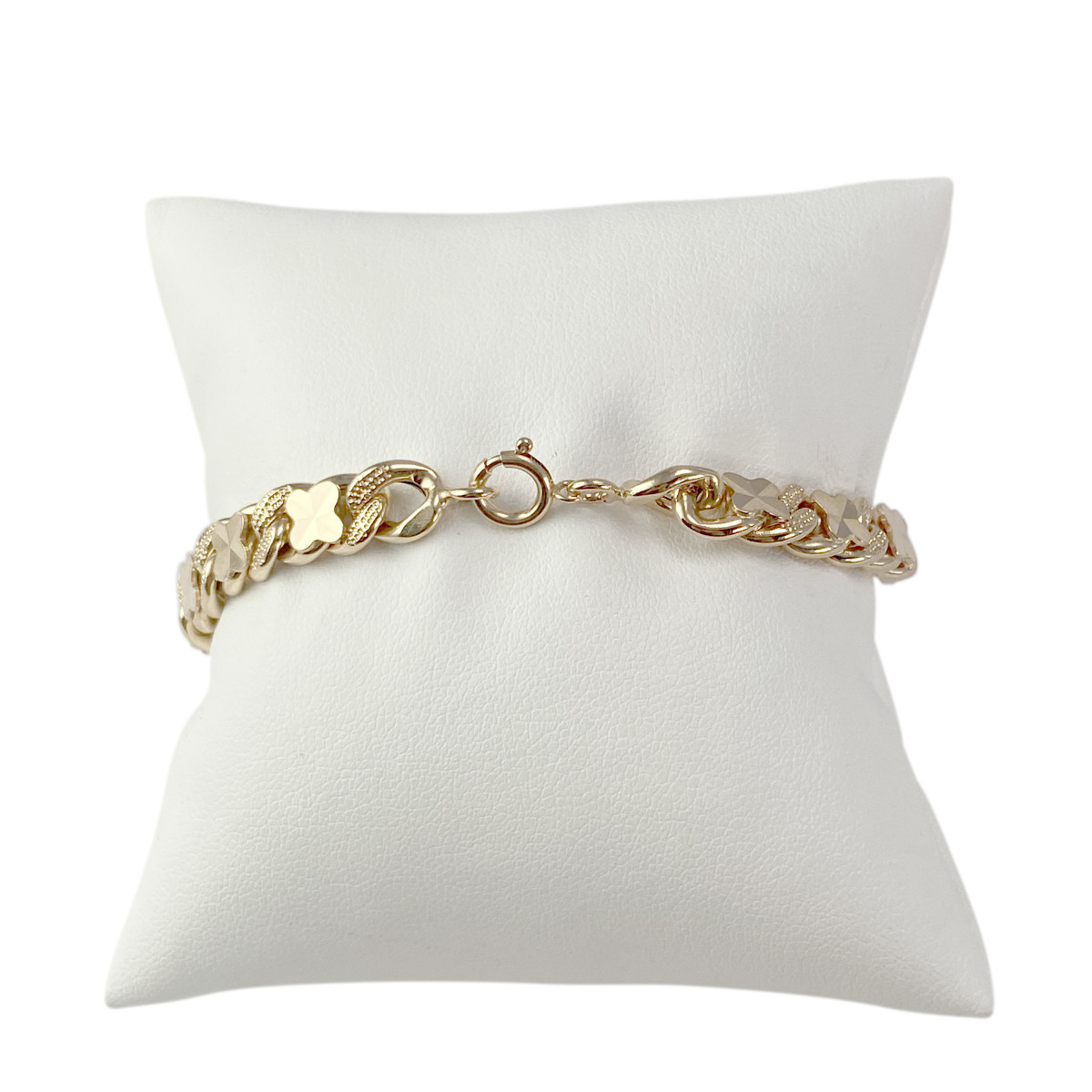 Bracelet d'occasion or 750 jaune maille fantaisie 17 cm