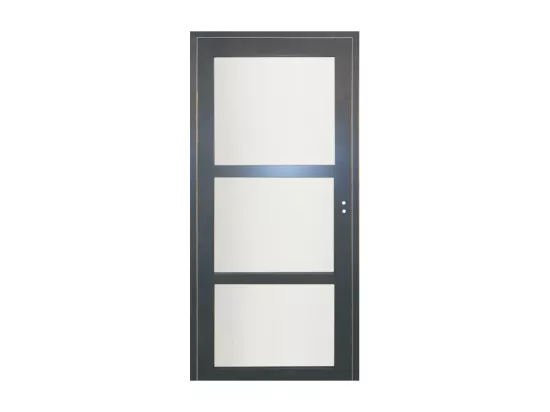 Bloc Porte Blakeria Ral7016 Vitrée H204 X L73 Poussant Gauche Côtes Tableau Gd Menuiseries