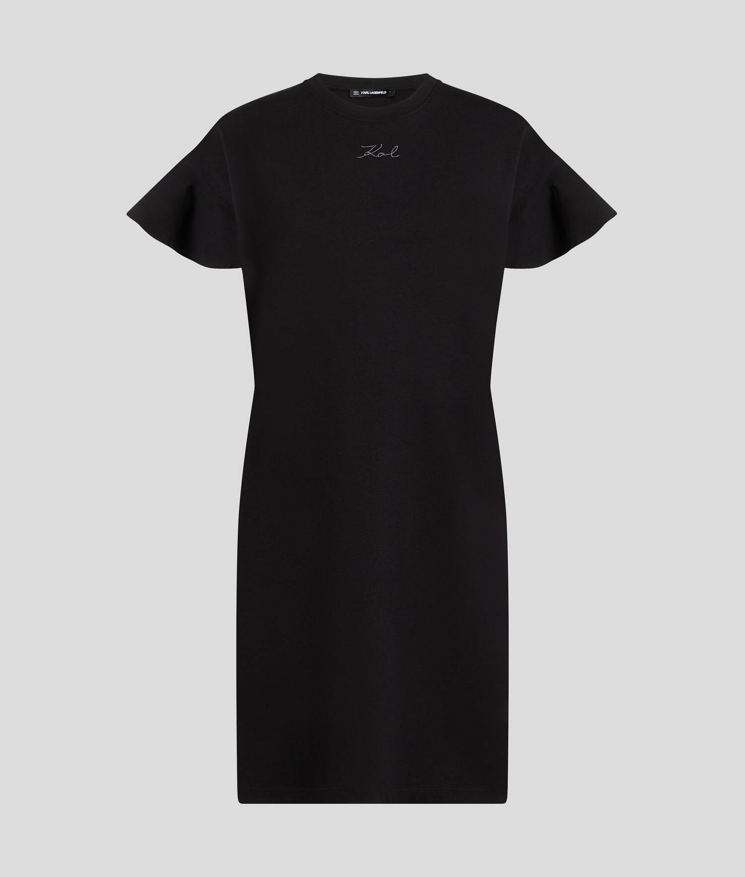 ROBE T-SHIRT EN TISSU MÉLANGÉ - Noir