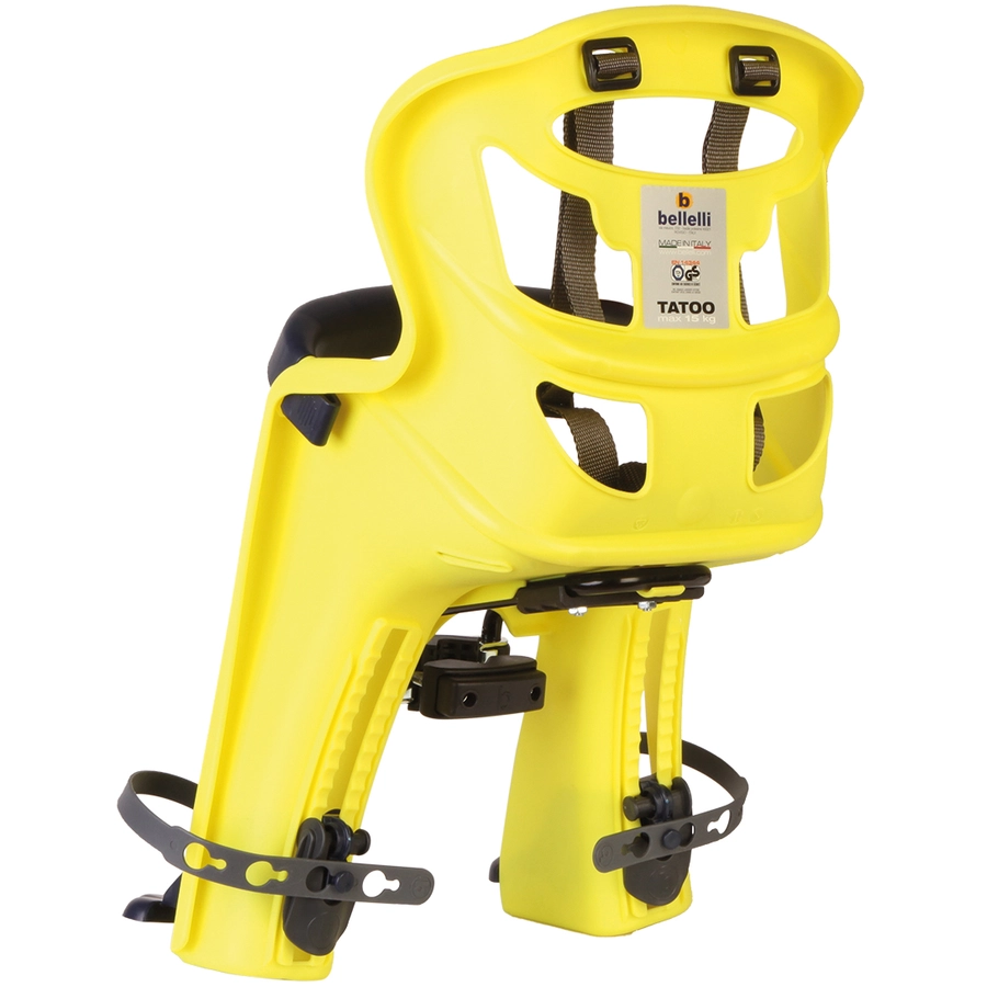 BELLELLI Kindersitz Fahrrad Tattoo Plus Handlefix handlebar mount Yellow High Viz