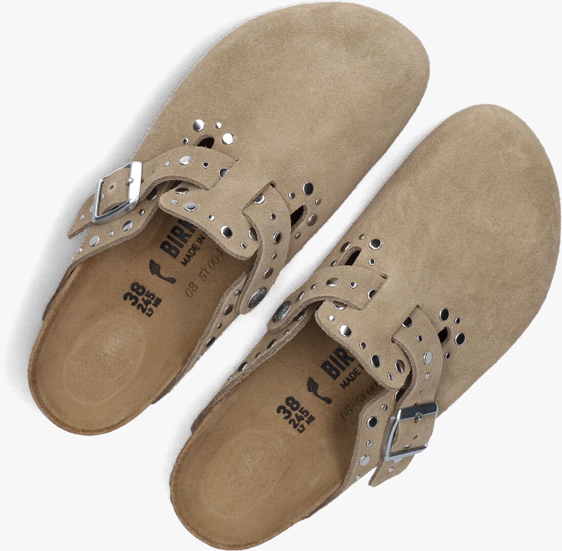 taupe birkenstock instappers boston rivet