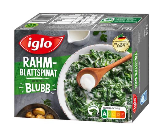 iglo Rahm-Blattspinat, portionierbar