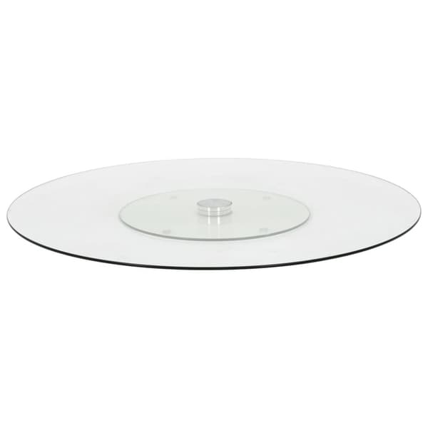 vidaXL Roterende serveringsbrett gjennomsiktig 60 cm herdet glass