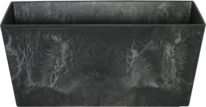 Artstone balkonbak Ella 37 x 17 cm zwart