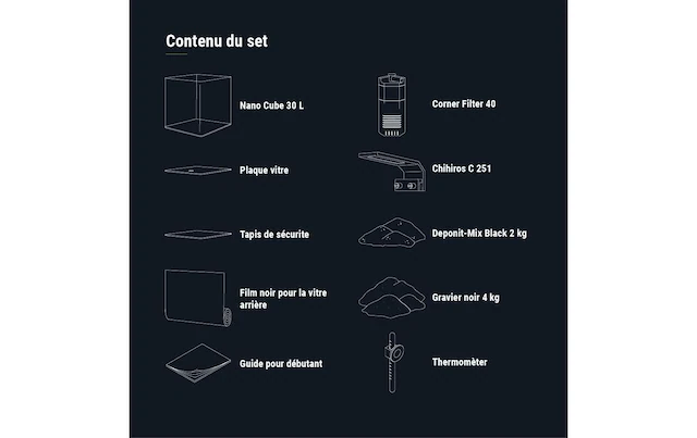 DENNERLE Aquarien-Set »Nano Cube Complete, 30 l« Mini Aquarium Komplettset