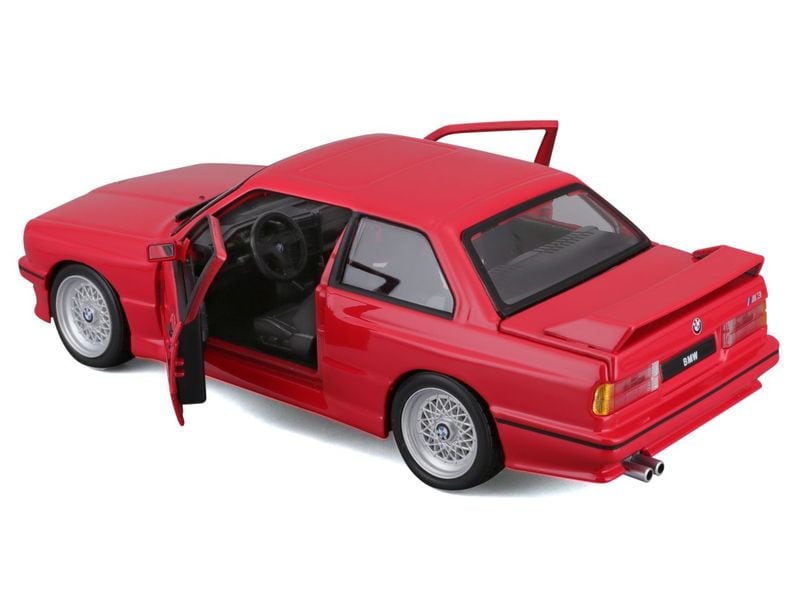 BBurago BMW M3 (E30) 1988 Rot 1:24 Sammlermodell im Massstab 1:24
