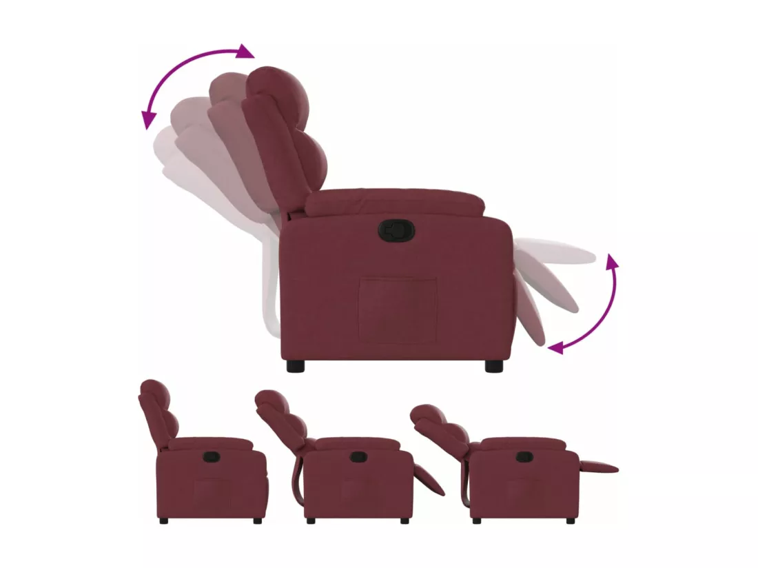 Fauteuil inclinable Rouge bordeaux Tissu
