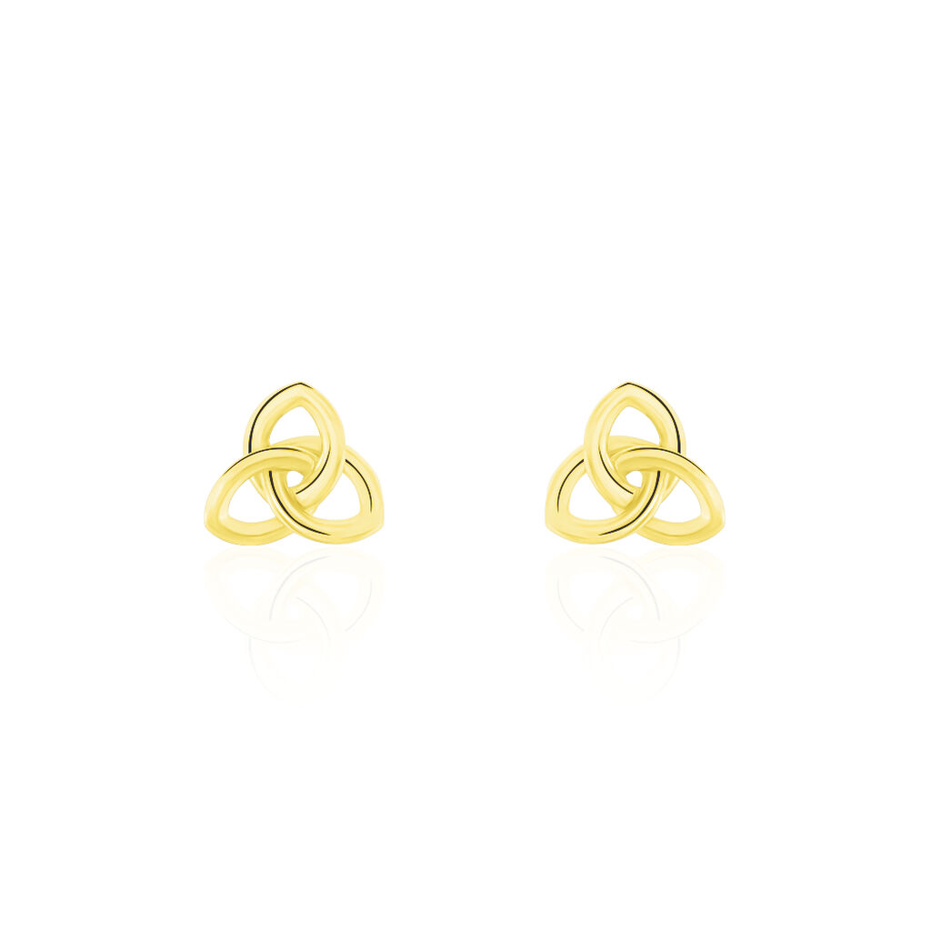 Boucles D'oreilles Puces Philine Fleur Or Jaune