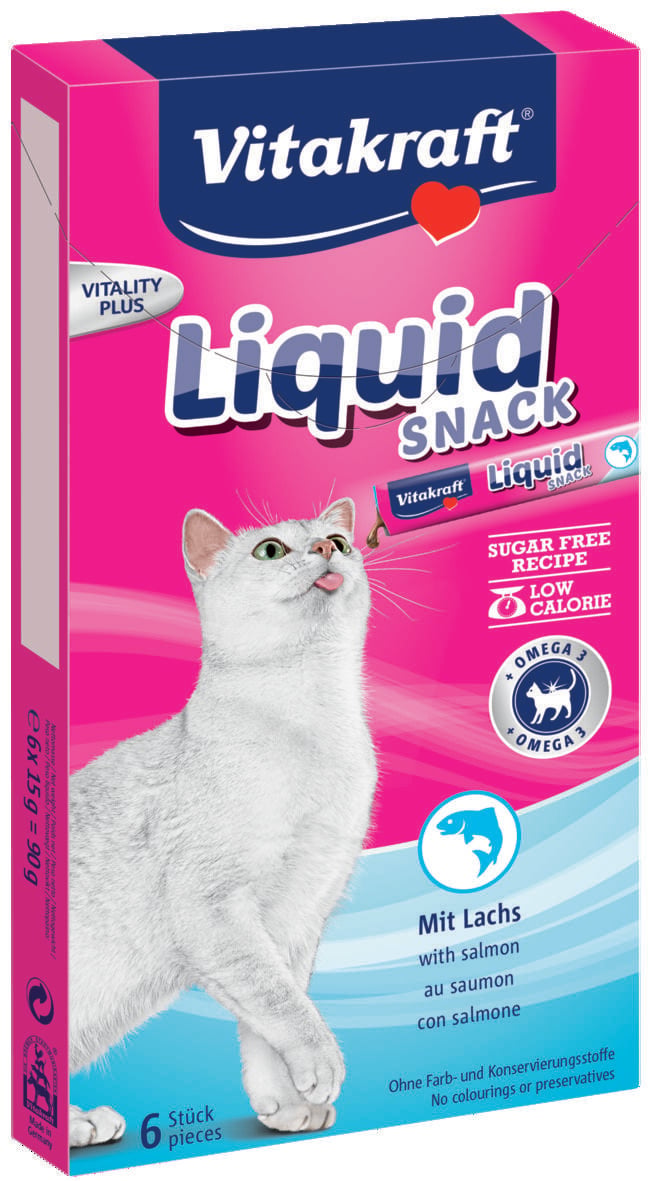 Vitakraft Cat-Liquid - Kattensnacks - 90 Gram - zalm