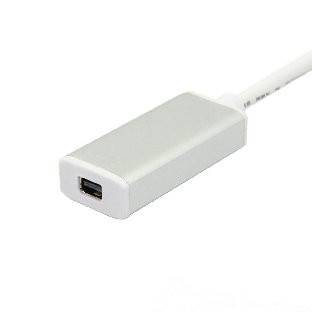 USB C auf Mini DisplayPort MDP Thunderbolt 1080p HDTV Adapter - Weiss / Silber