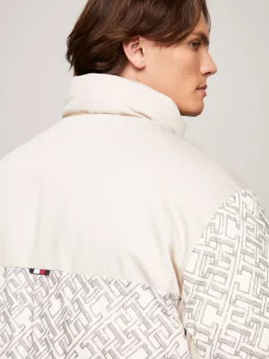 Jaqueta puffer TH Warm New York com estampa de monograma
