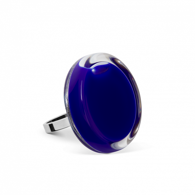 Bague en verre soufflé - Cachou Mini Milk