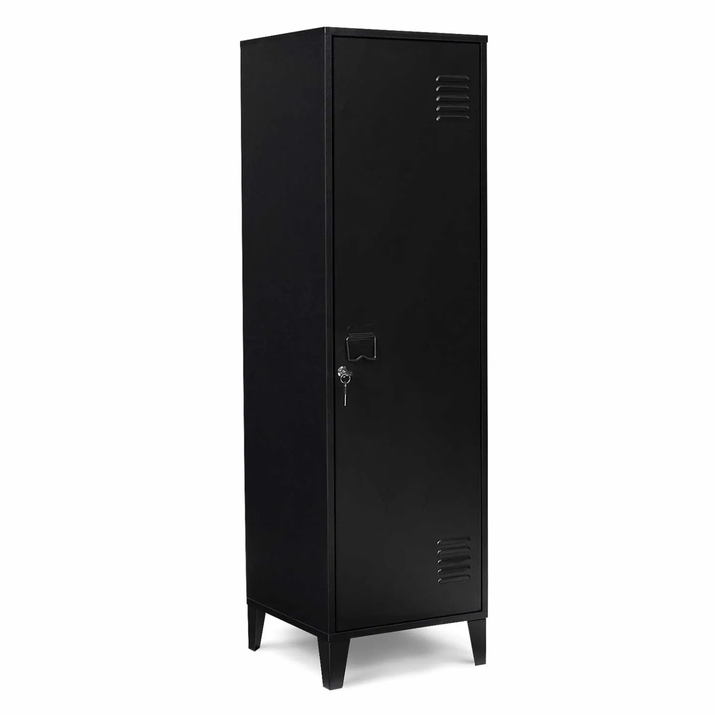 Armoire vestiaire ESTER porte métal noir design industriel