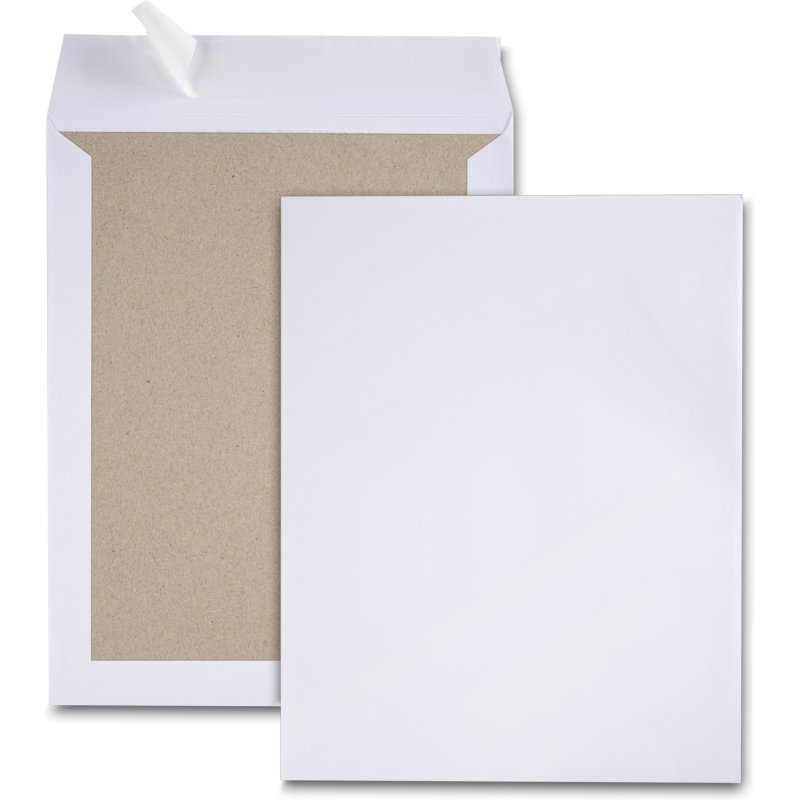 Paquet de 25 pochettes dos carton velin blanc 24 260x330 bande de protection