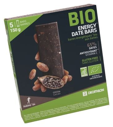 Barres énergétiques Dattes Bio Decathlon Nutrition Cacao - 5x30g