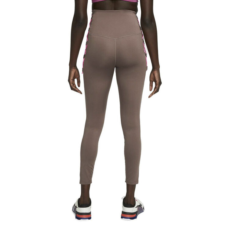 Nike Dri Fit One High Waist 7 8 Lace Up Tights Brun