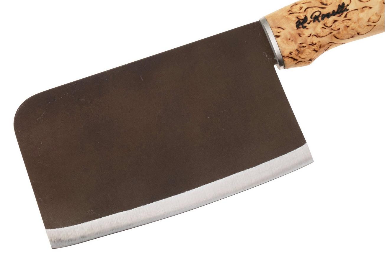 Roselli Chinese Chef Knife R730 Carbon Steel, Curly Birch, Chinees koksmes, 15.5 cm