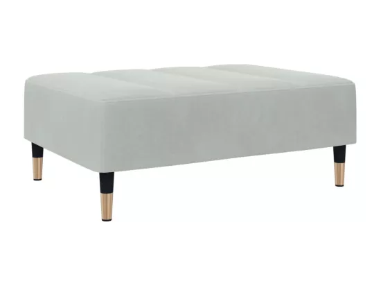 Repose-pied gris clair 77x55x31 cm velours