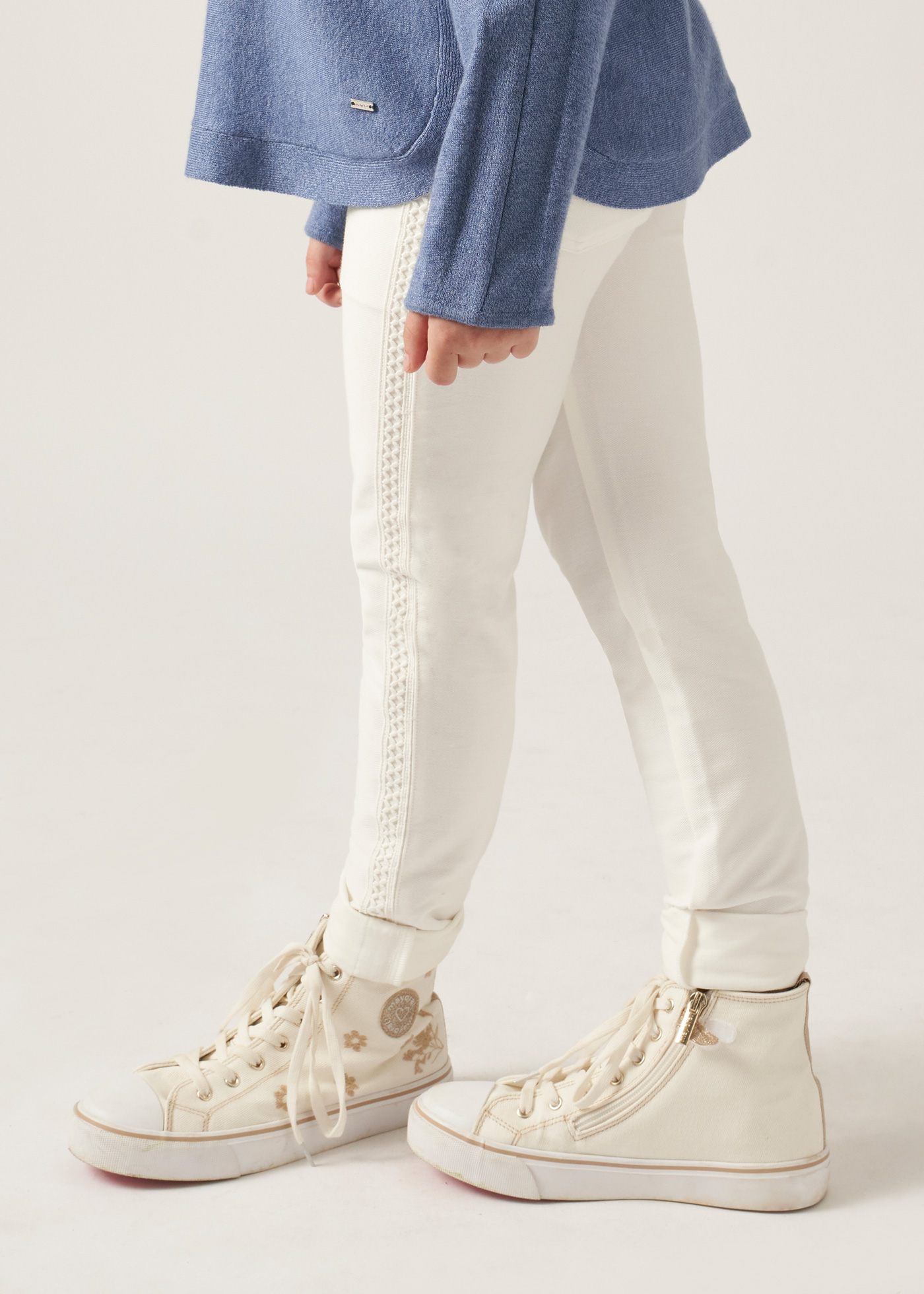 Calças skinny de sarja para meninas