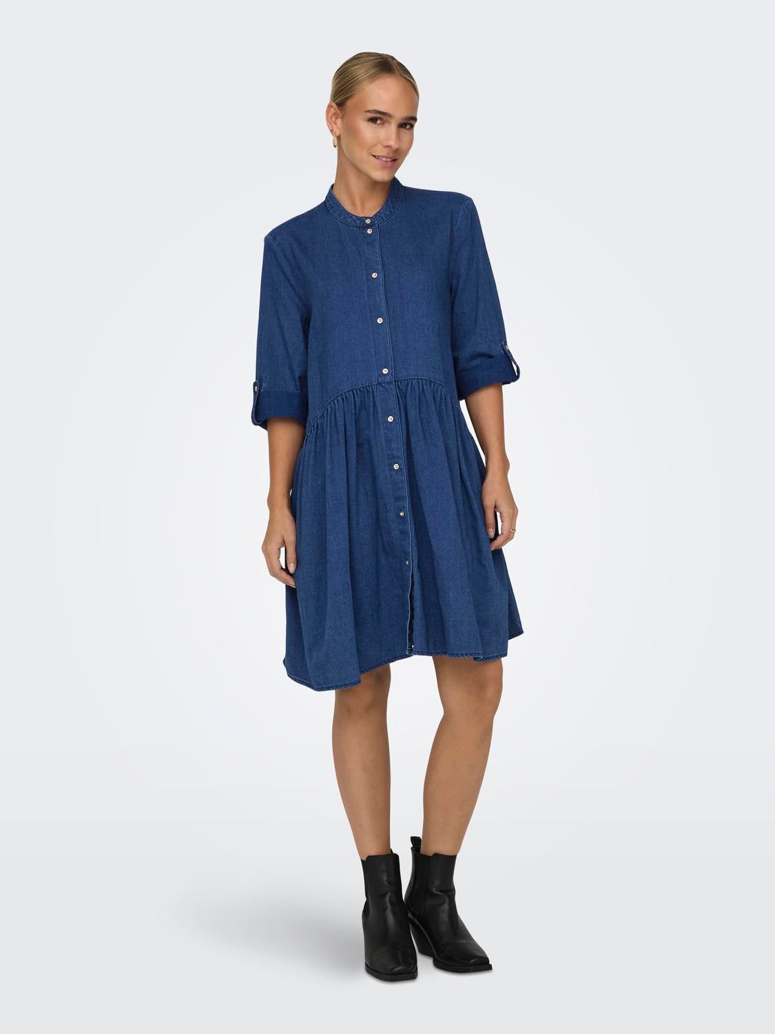 ONLCHICAGO Kurzes Kleid Dark Blue Denim