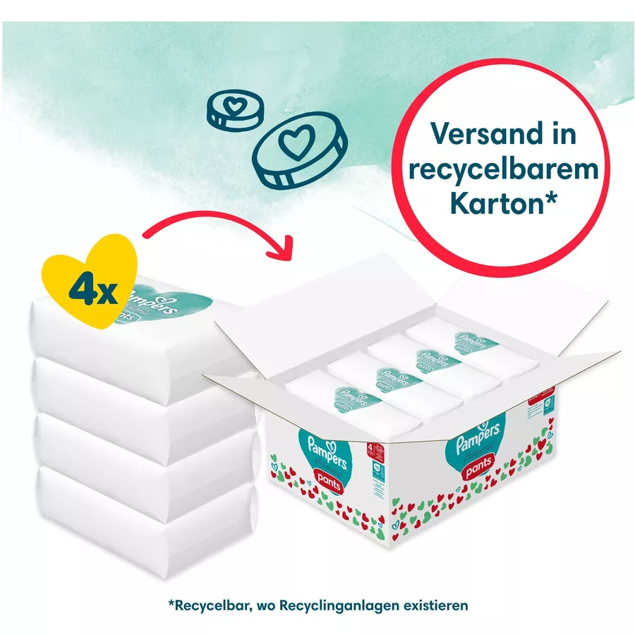 Pampers Harmonie Pants Gr. 4, 9-15 kg, Monatsbox (1x168 Windeln)