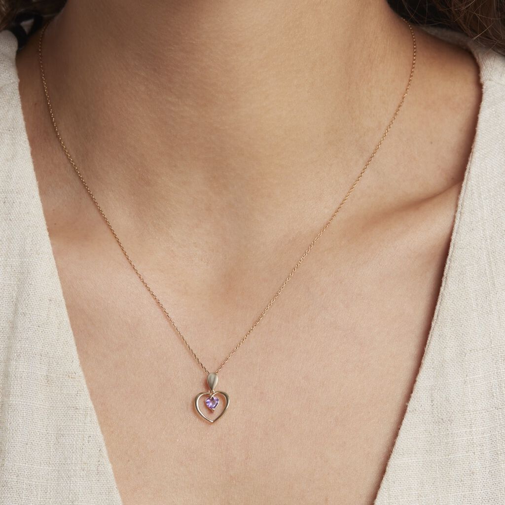 Pendentif Or Jaune Gurvan Amethyste