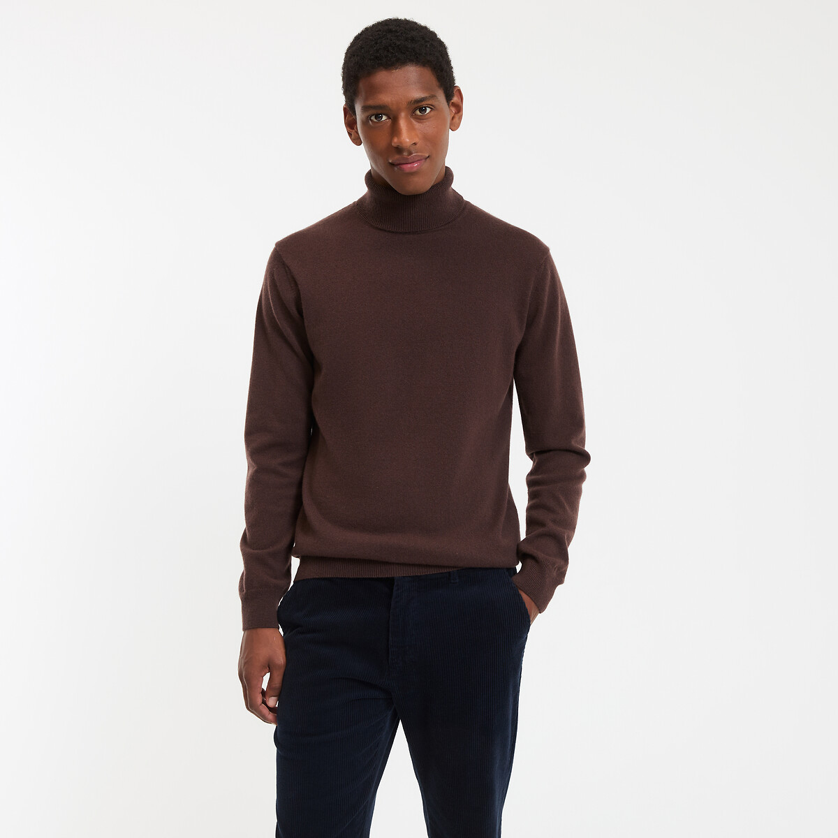 COLEÇÕES LA REDOUTE<br>Suéter de gola alta em cashmere, fabricado na Europa