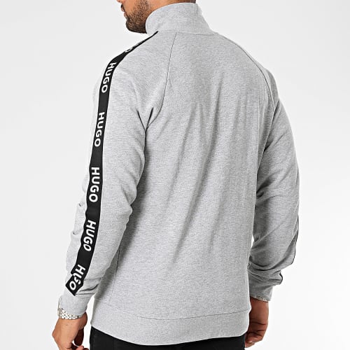 Veste Zippée A Bandes Sporty Logo 50496985 Gris Chiné