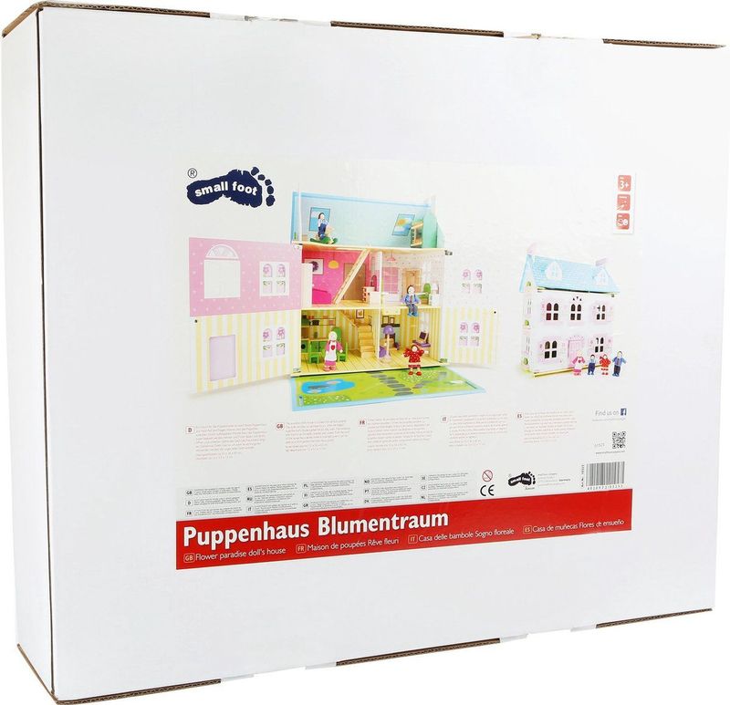Small Foot - Poppenhuis - Blauw - Hout - Inclusief Figuren en Accessoires