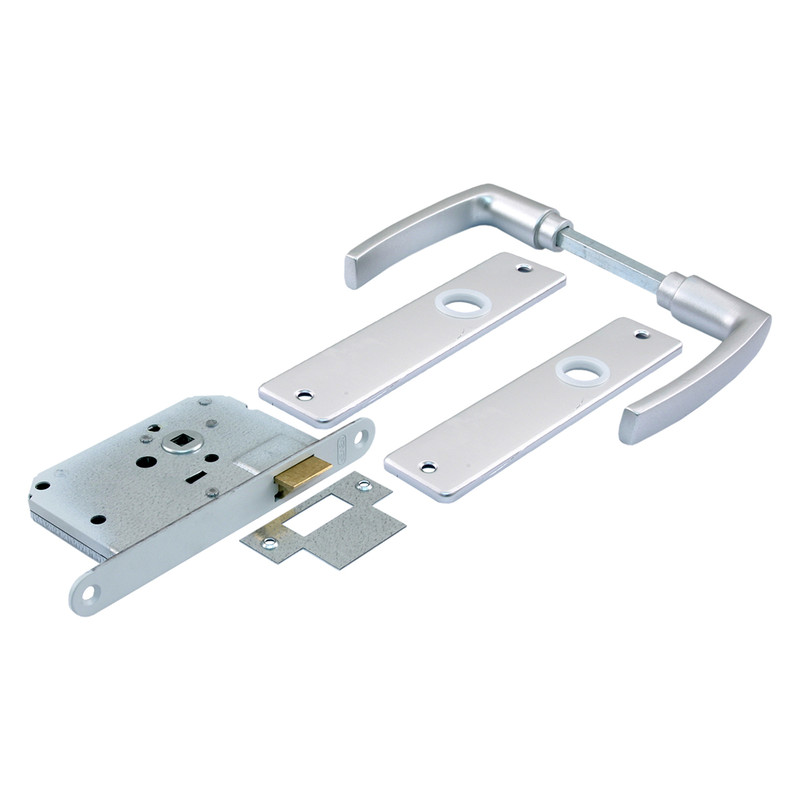 Loopslot met aluminium beslag Voorplaat wit
