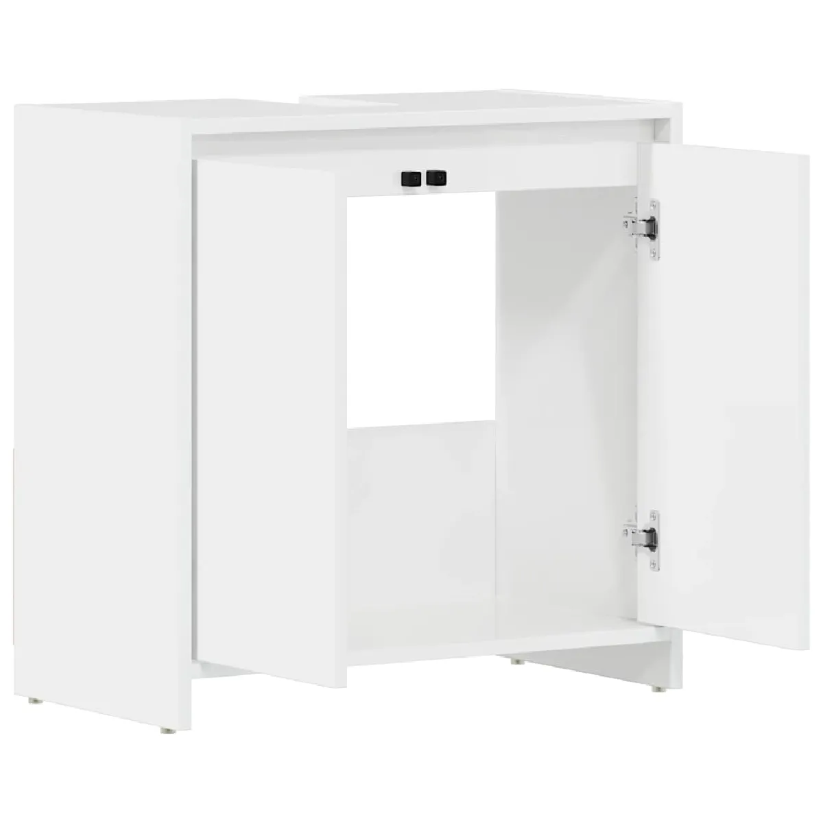 VIDAXL Armoire de salle de bain - Blanc brillant
