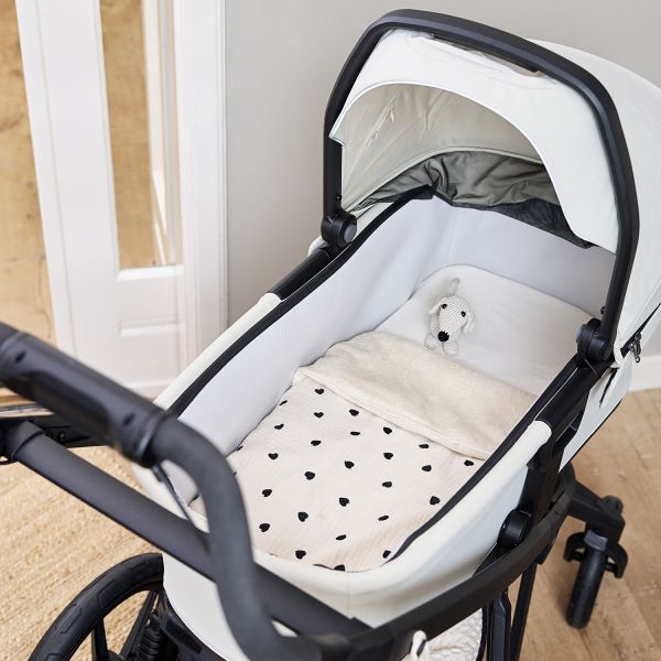 Meyco Baby Sweet Heart Wiegdeken - 75 x 100 cm - Pre-Washed Hydrofiel - Soft Sand