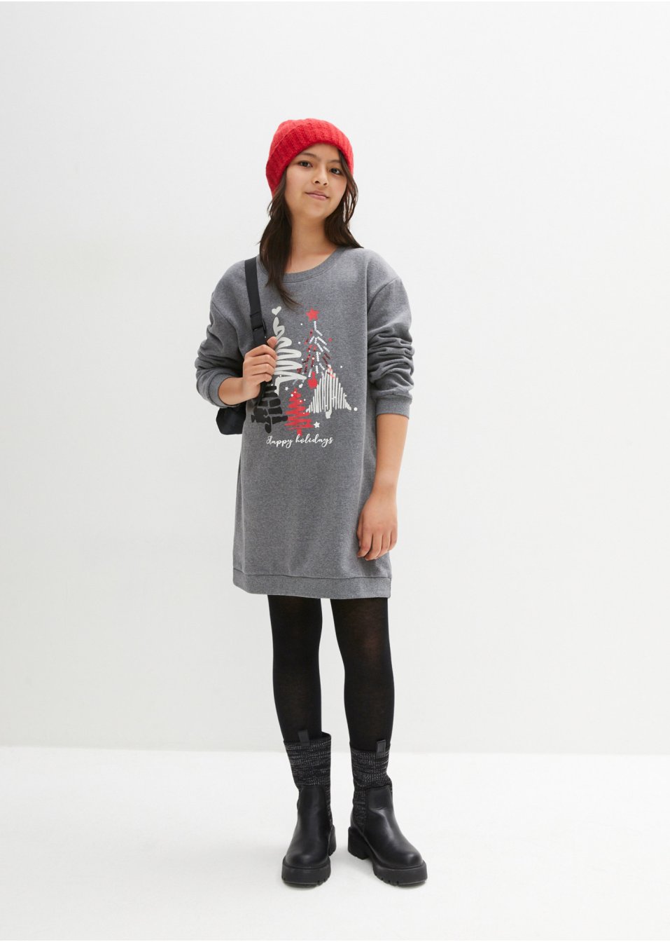 Robe sweat fille avec paillettes