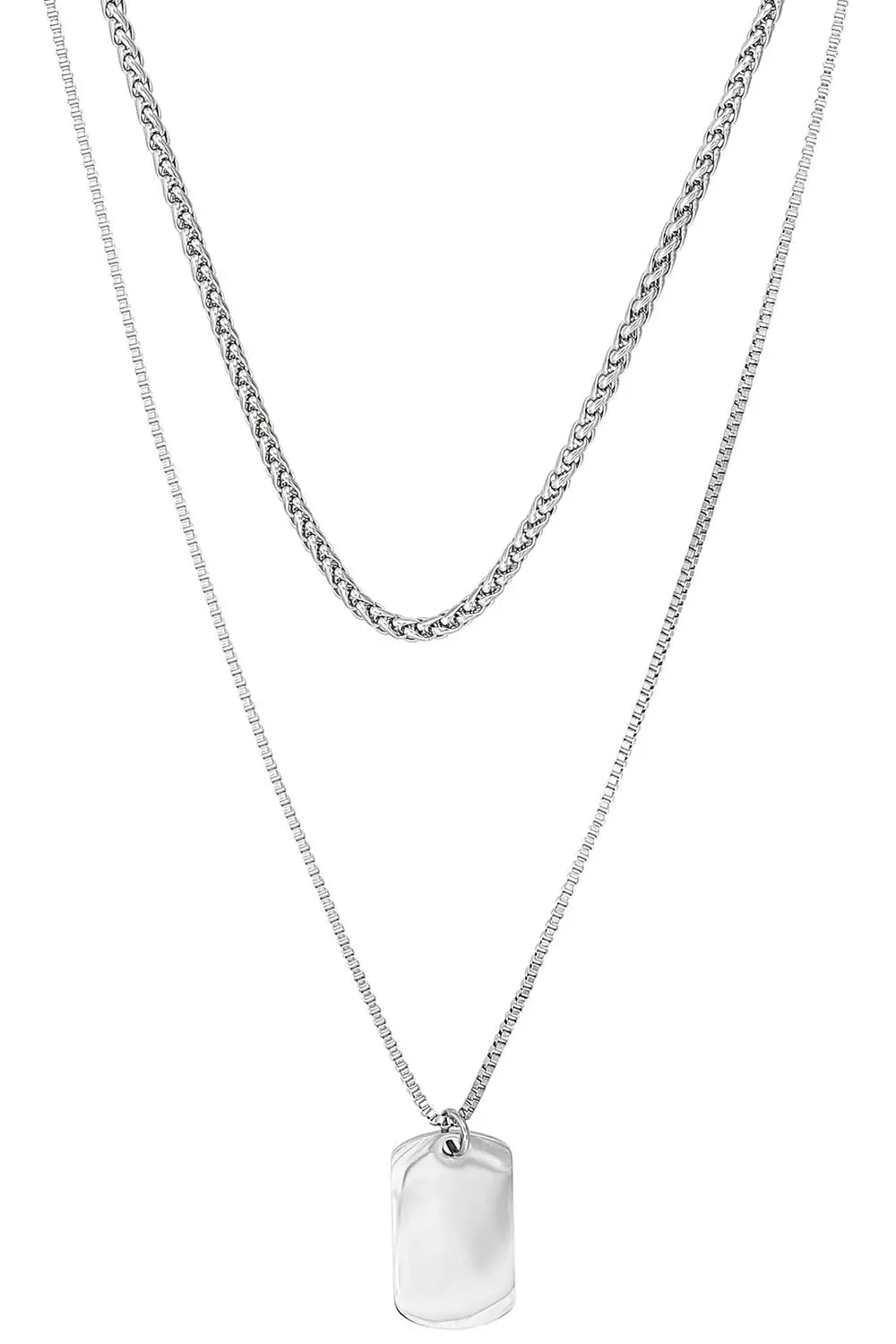 Herren Ketten-Set - Silver Tag