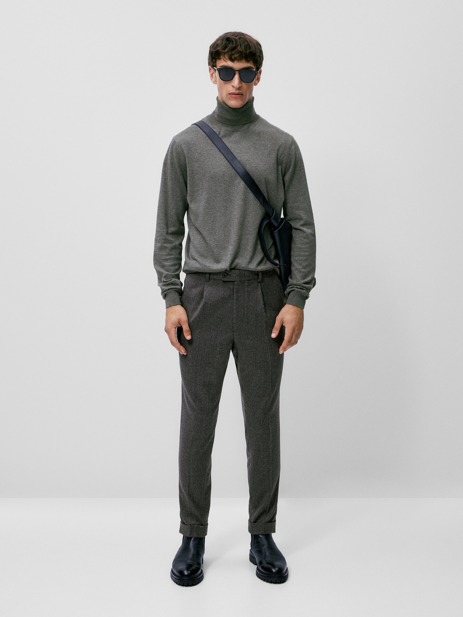 Jersey alto crochê algodón caxemira seda - GRIS ANTHRACITA