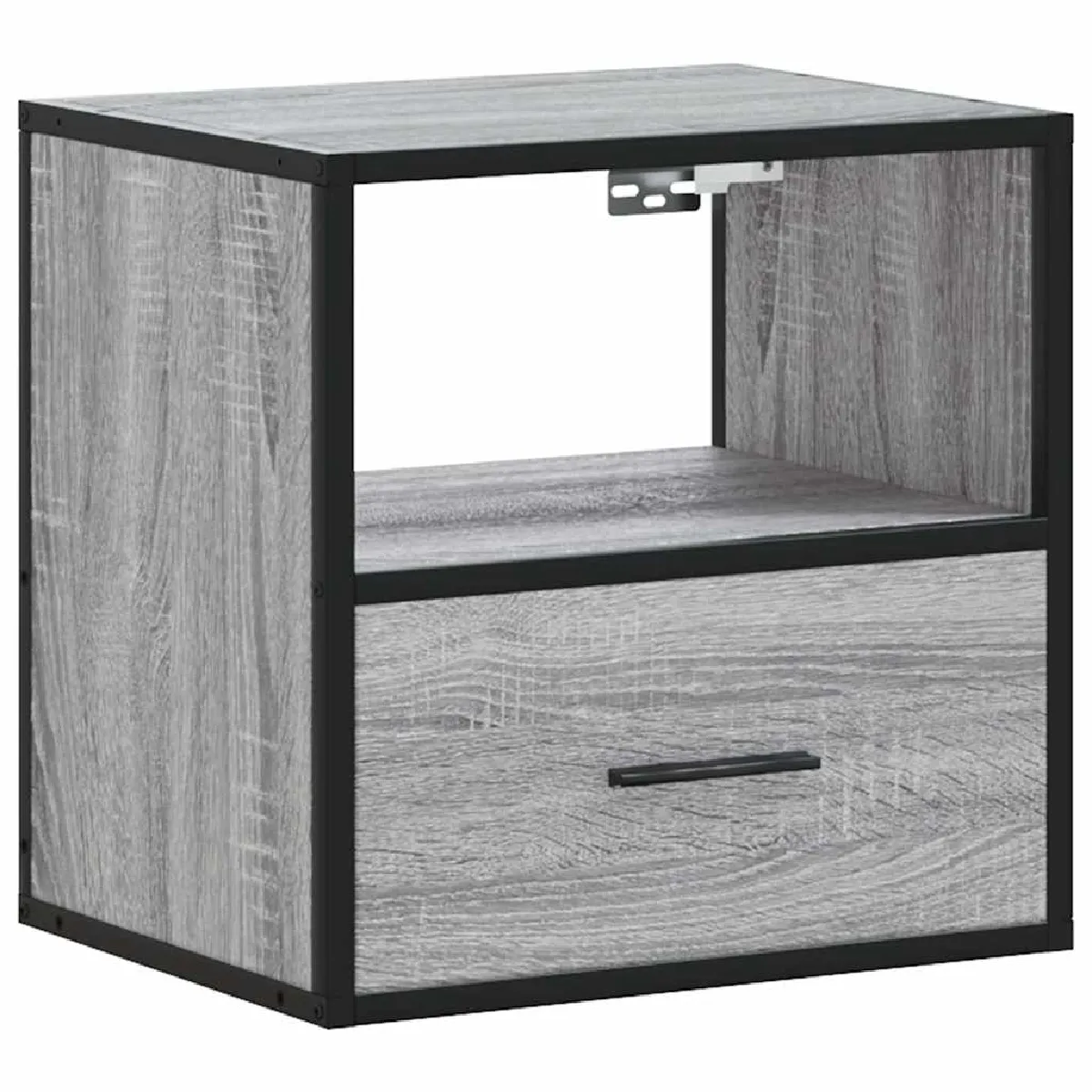 vidaXL Table de Chevet Murale Sonoma Gris