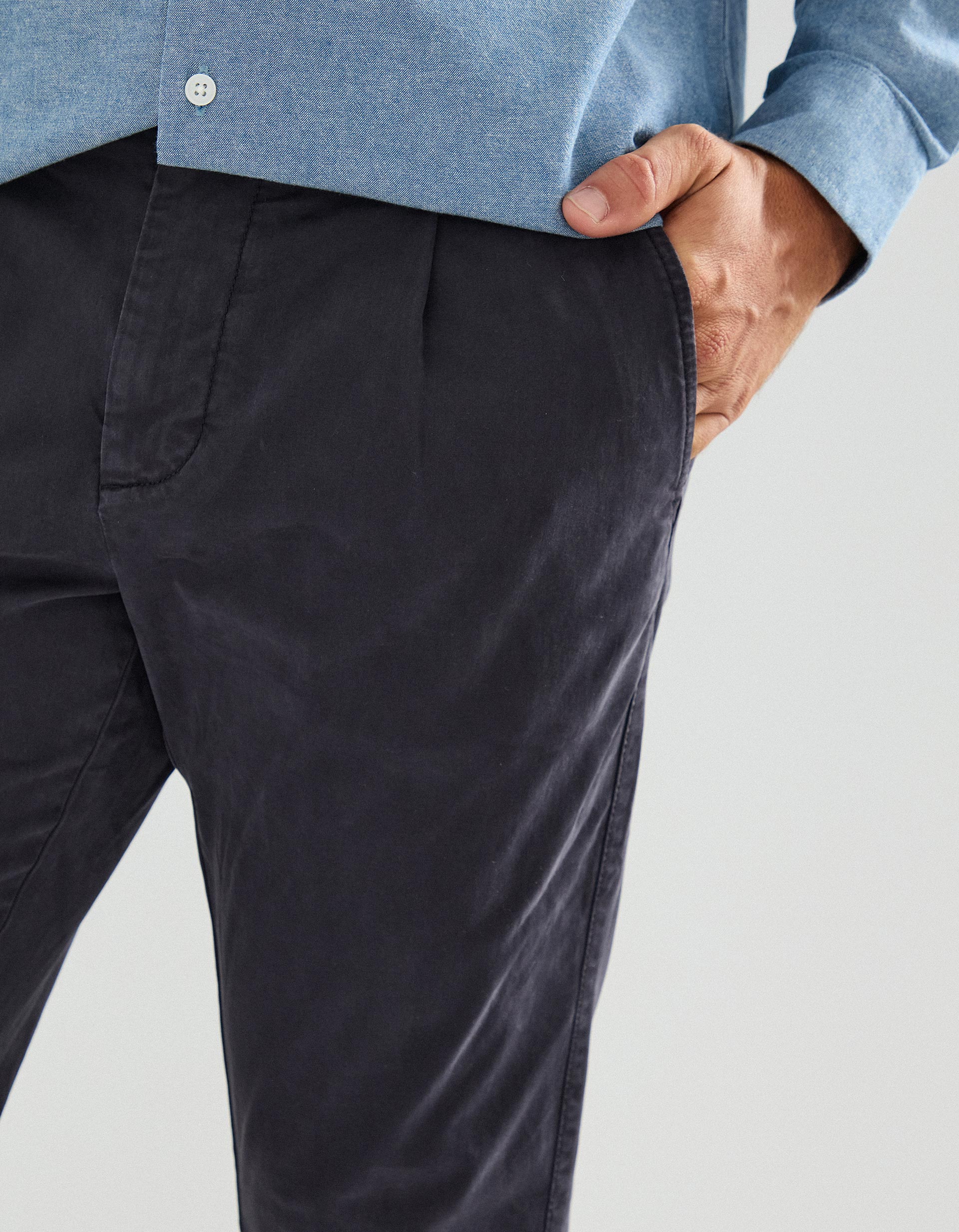 Calças Chino, Homem, Azul Escuro