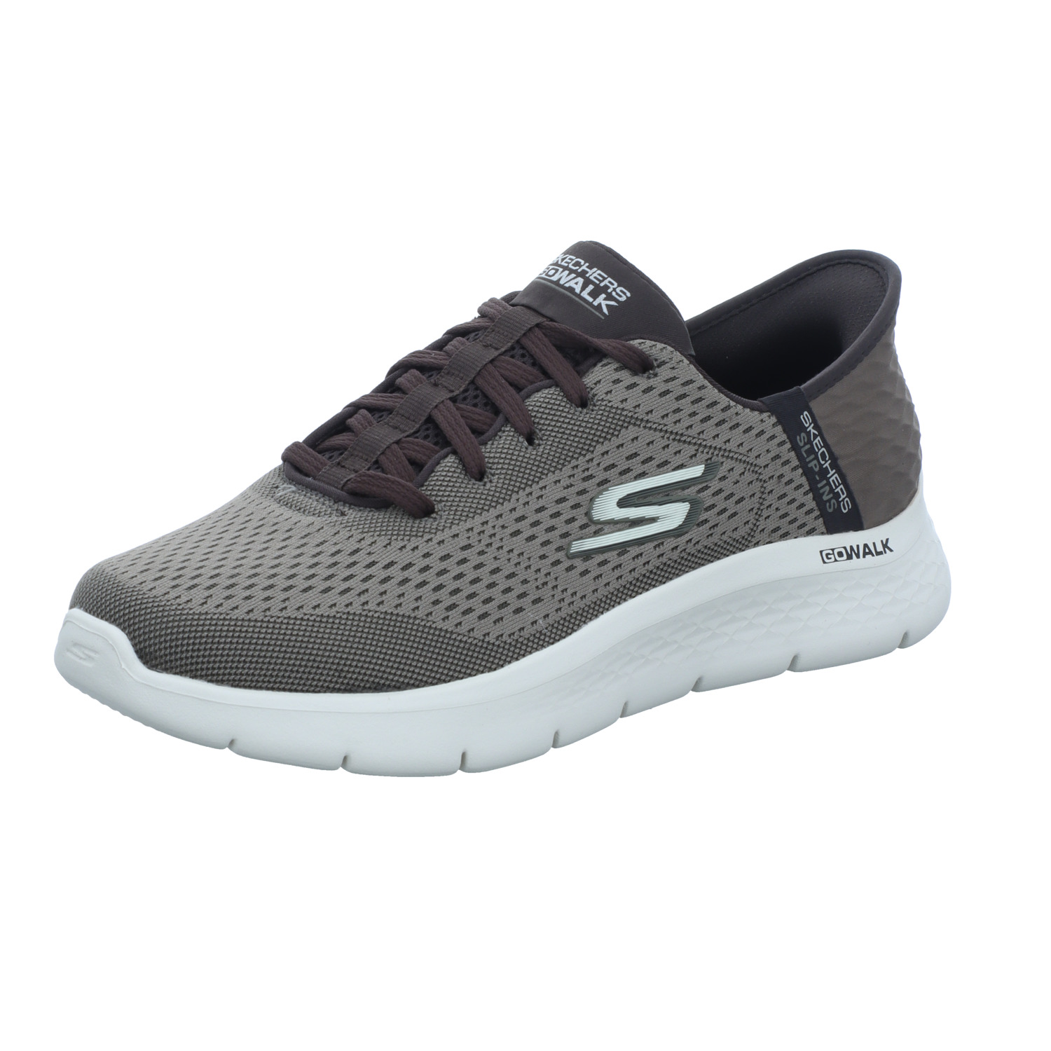 Skechers Herren-Sneaker Braun-Grün-Weiß