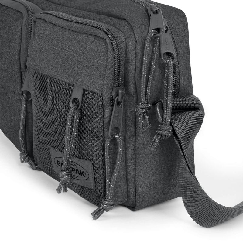 Sac bandoulière Double Cros 28 cm Black Denim