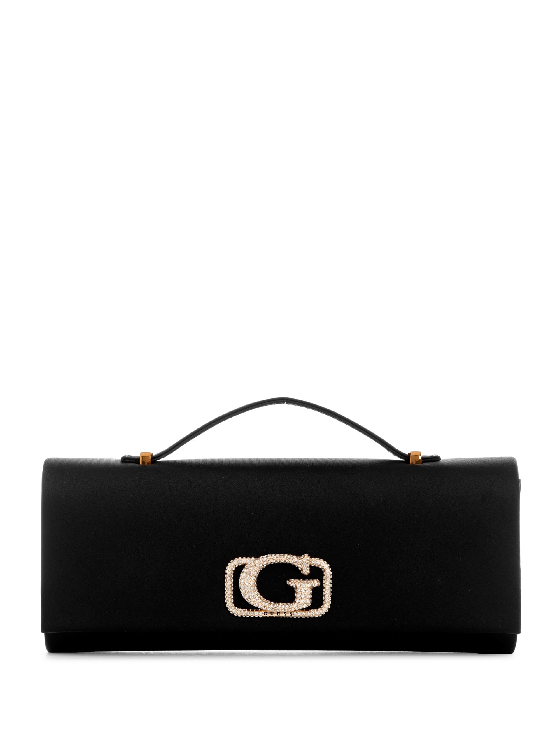 Clutch Zalina de cetim com alça superior