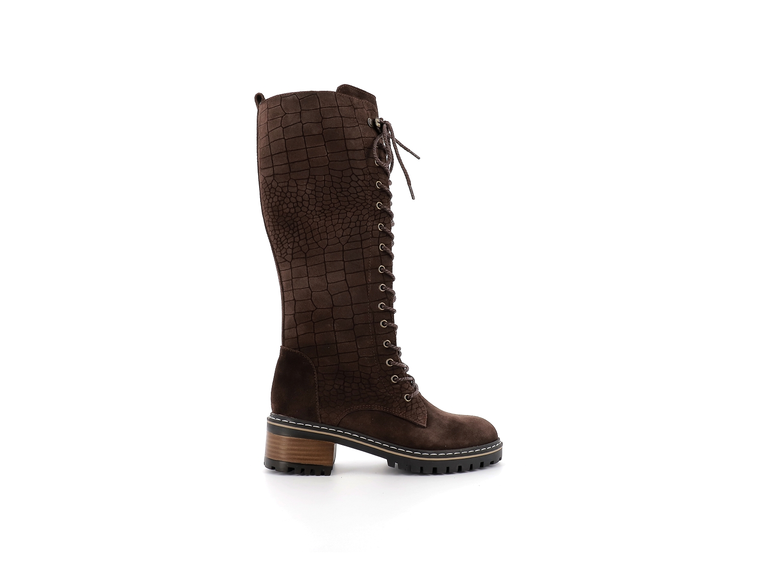Elue par nous-KOFOUR Nubuck Marron Foncé