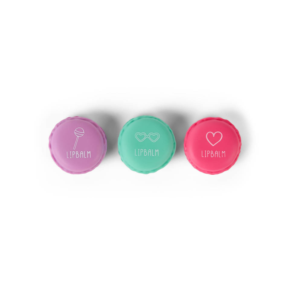 Create It! Candy Explosion lippenbalsem macaron set 3-delig