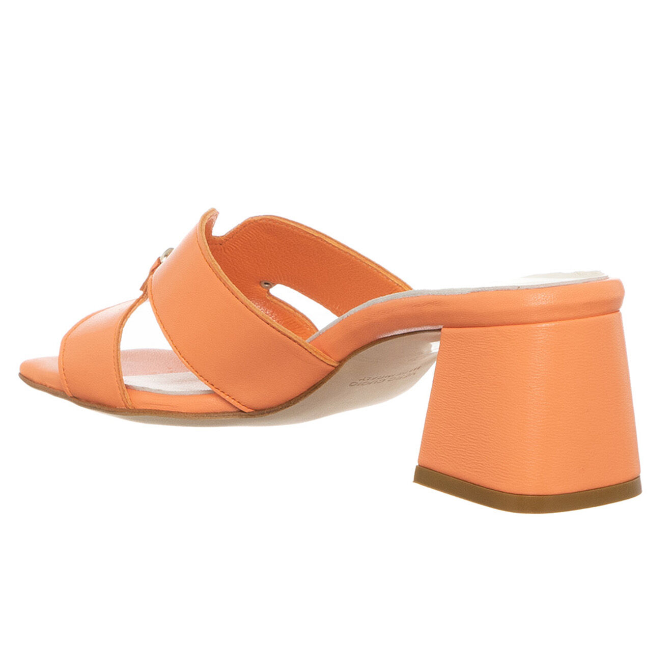 Loretta Pettinari Mules en Cuir Arancia oranges - Talon 5.5 cm